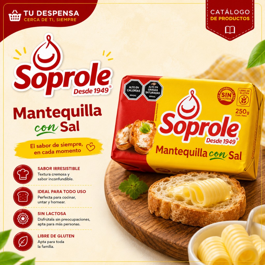 Mantequilla Soprole con sal