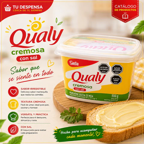 Margarina con sal Qualy 500g