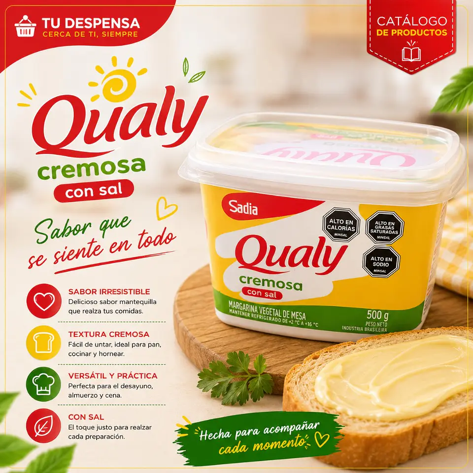 Margarina con sal Qualy 500g 1