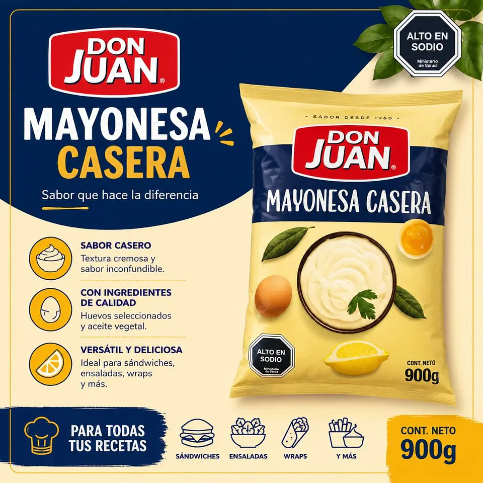 Mayonesa Casera Don Juan 900g 1