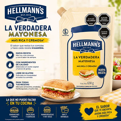 Mayonesa Hellmann's 630g