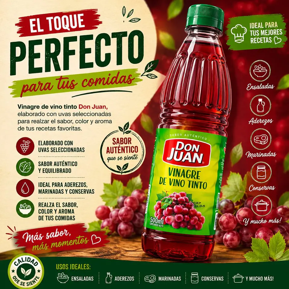 Vinagre de Vino Tinto Don Juan 500ml 1