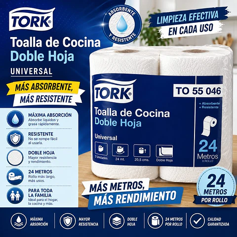 Toalla de Papel Tork 2u 24m