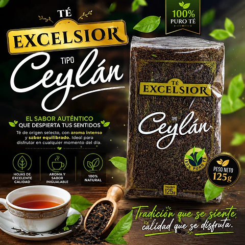 Té de Hoja Ceylán Excelsior 125g