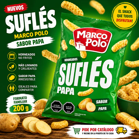 Suflés Crunchis Papa Marco Polo 200g