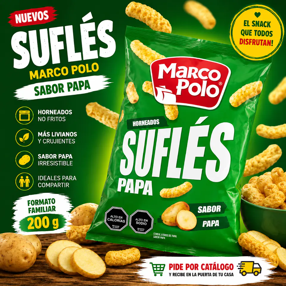 Suflés Crunchis Papa Marco Polo 200g 1
