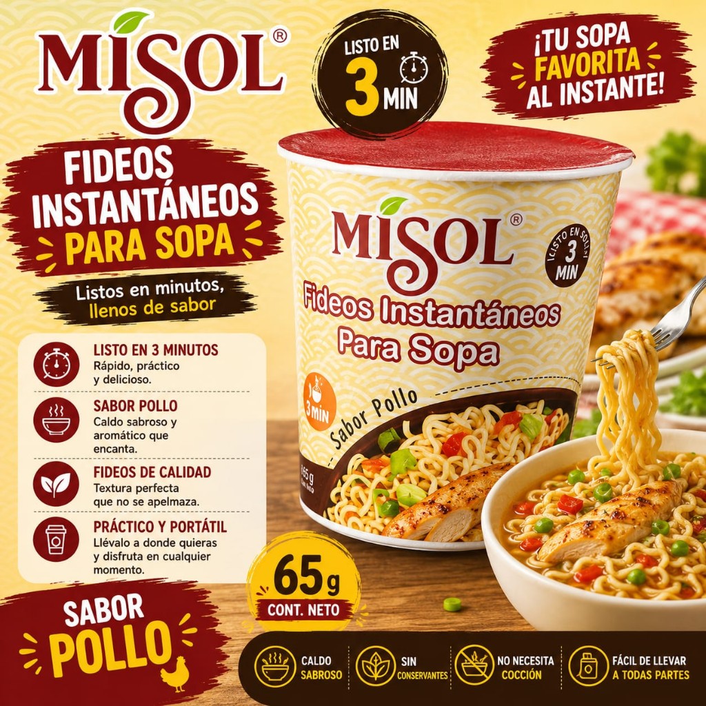 FIDEOS INST. SABOR POLLO 65GR SABOR POLLO 65GR