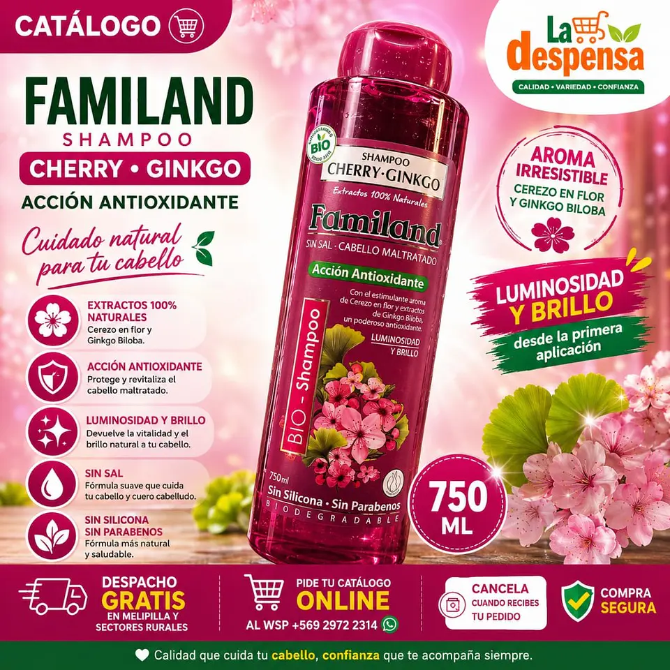 Shampoo Familand Cherry Gingko 750ml 1