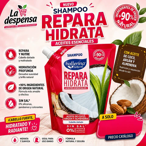 Shampoo Repara Hidrata Ballerina 750 ml