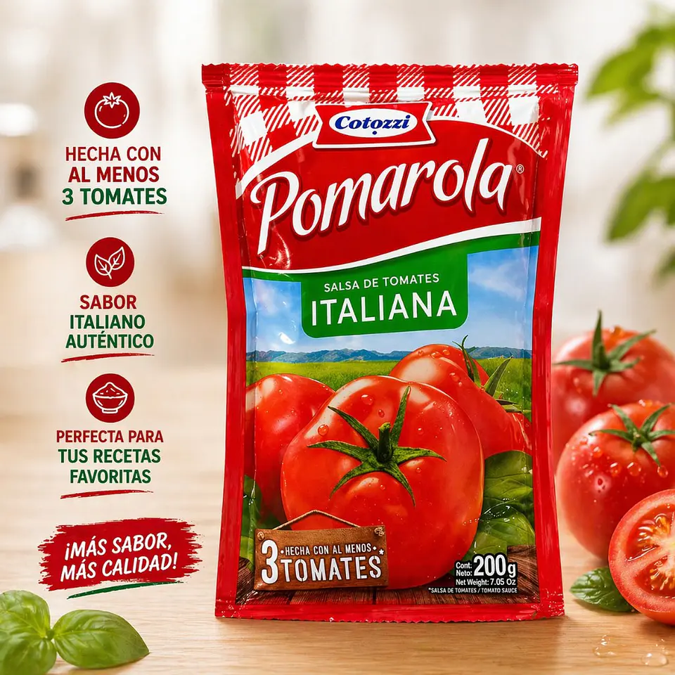 Salsa de Tomate Pomarola Carozzi 200g 1