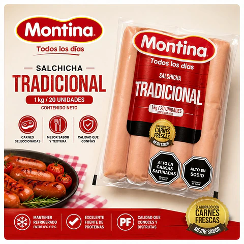 Salchicha Tradicional Montina 20 Un
