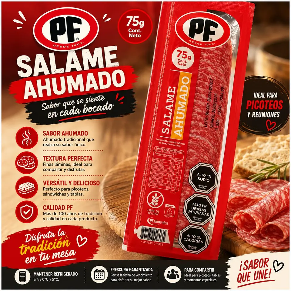 Salame Ahumado PF 75g 1