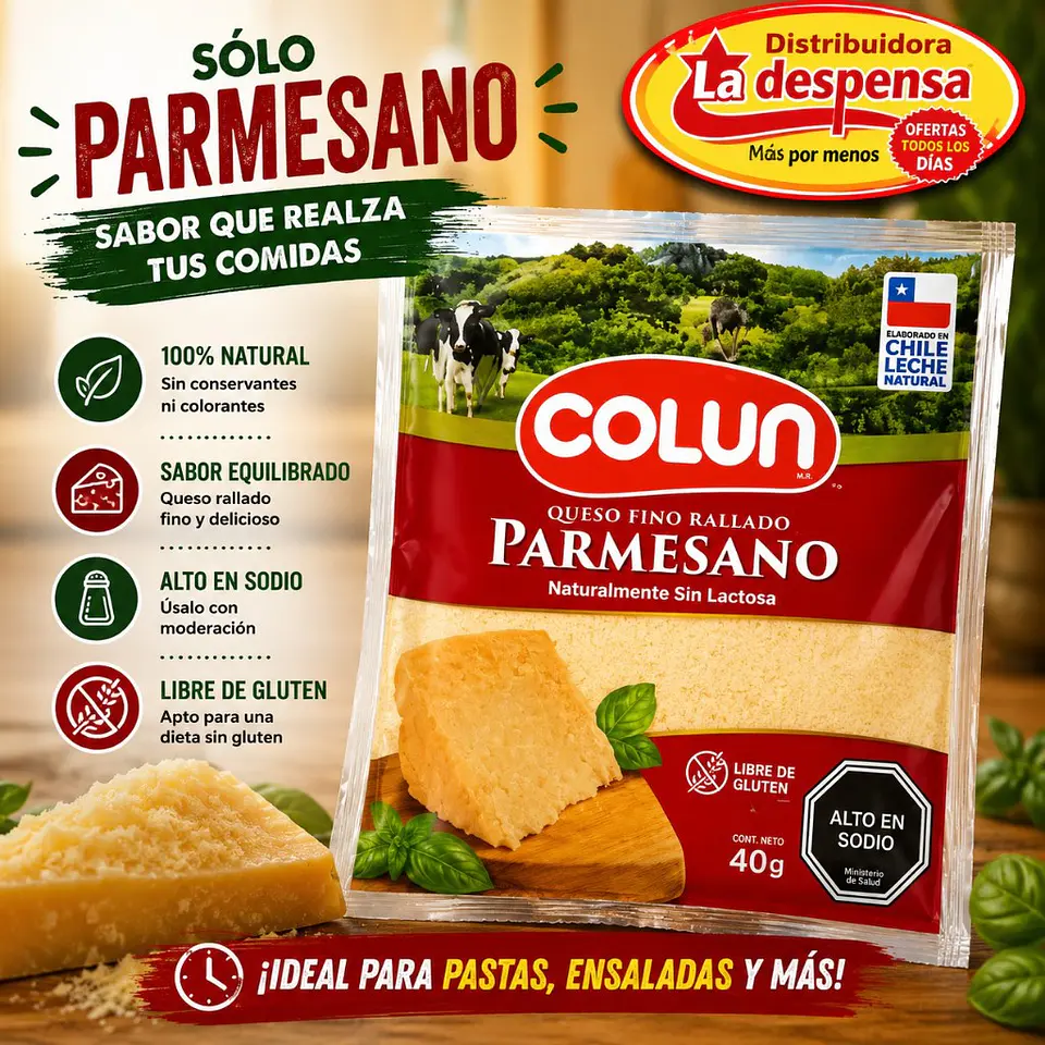 Queso Parmesano Rallado Colun 40 g 1