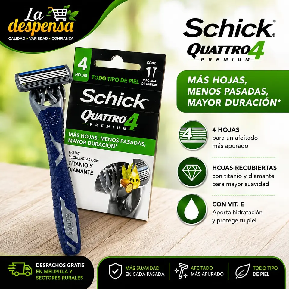 Máquina de Afeitar Quattro4 Schick 1