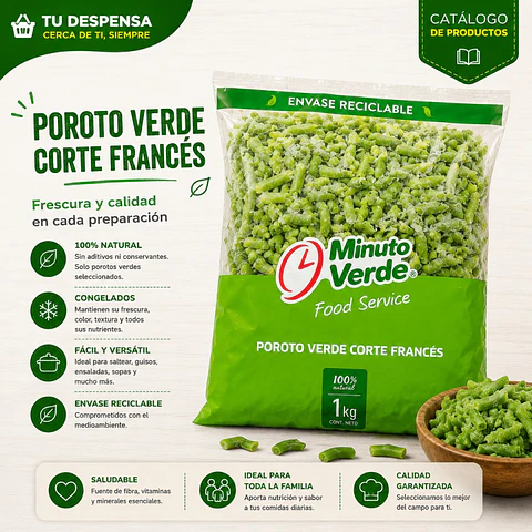 Poroto Verde 1KG Minuto Verde