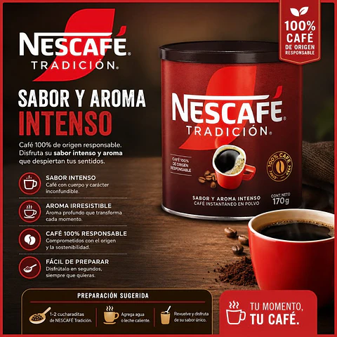 Café Instantáneo Nescafé Tradición 170g