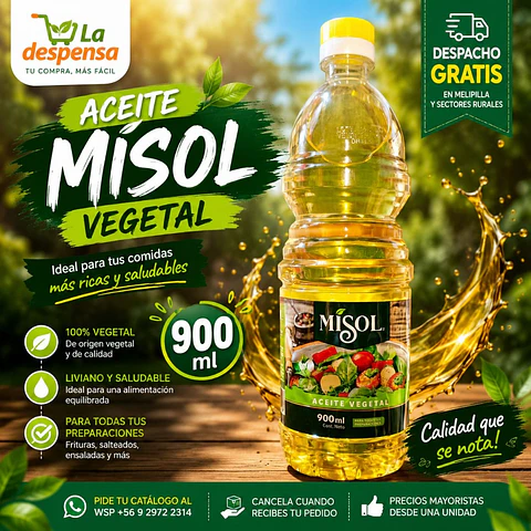 Aceite Vegetal Misol 900ml