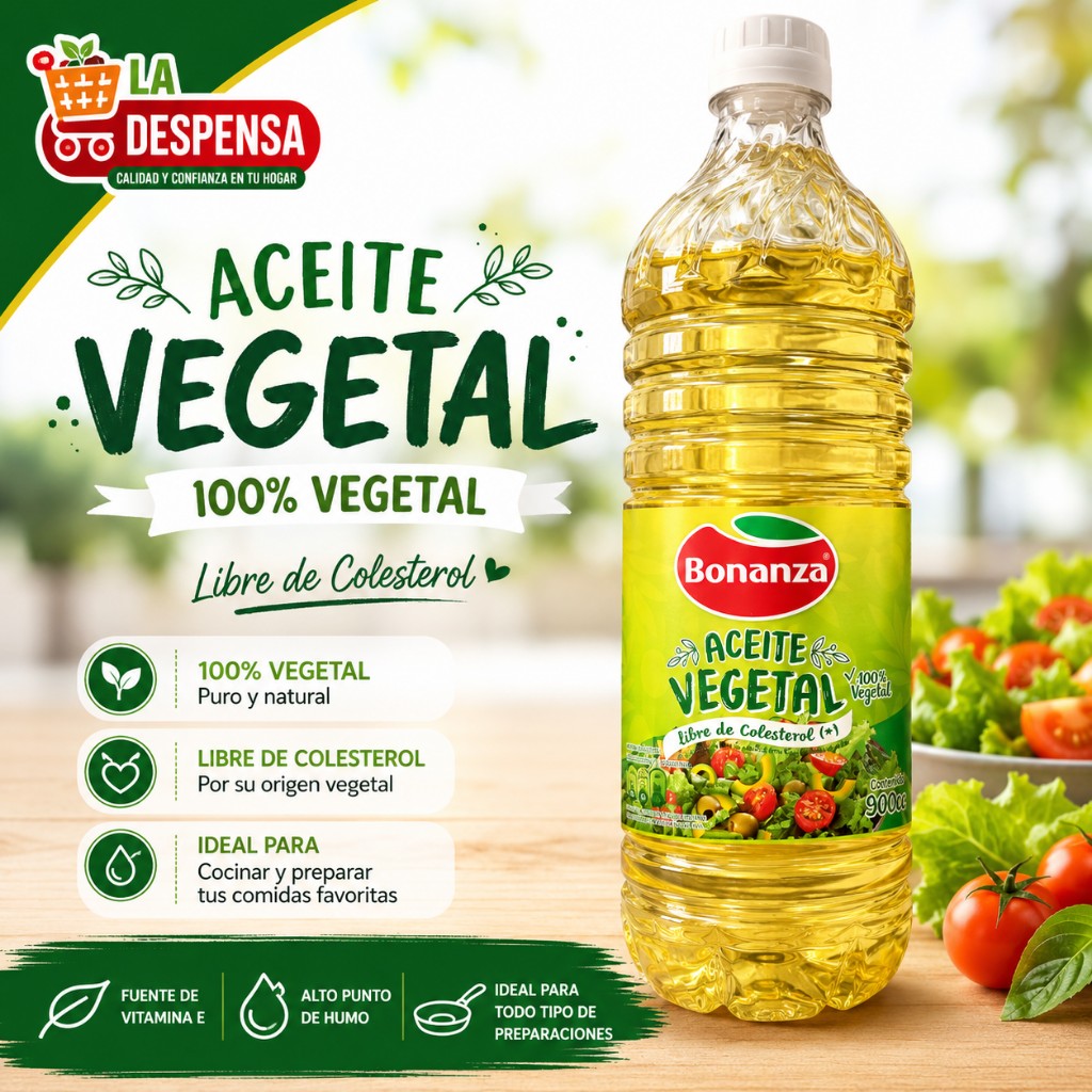 Aceite Vegetal Bonanza 900cc
