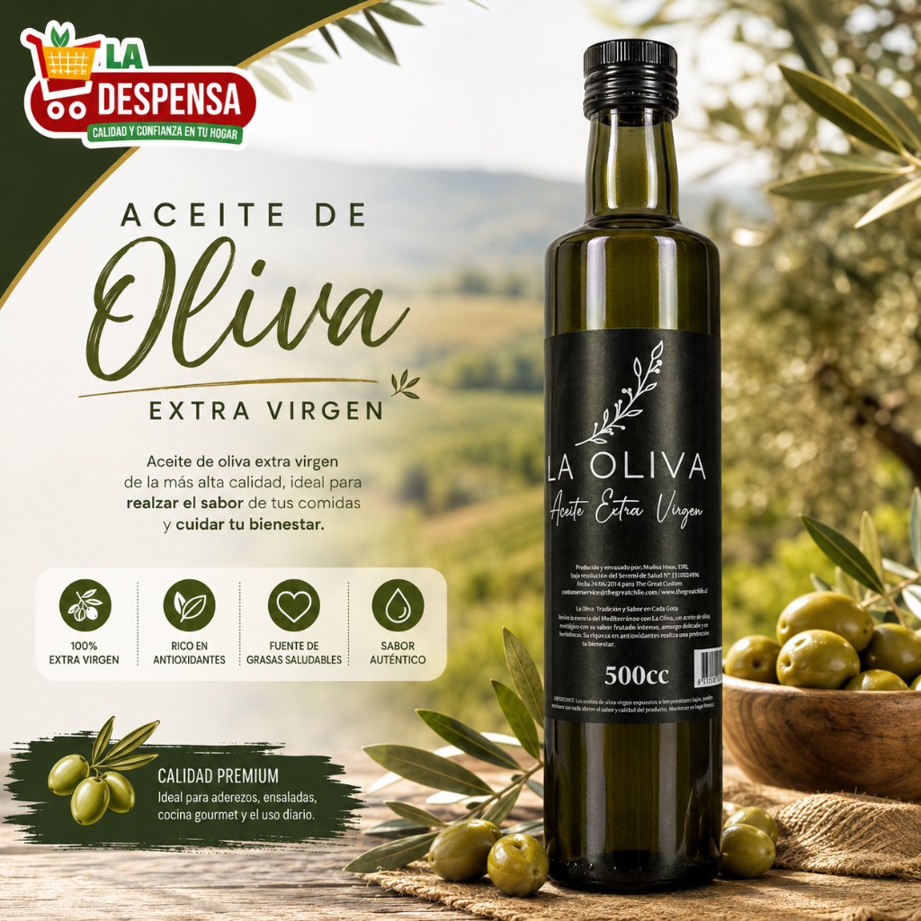 Aceite de Oliva Extra Virgen Huasco 500cc