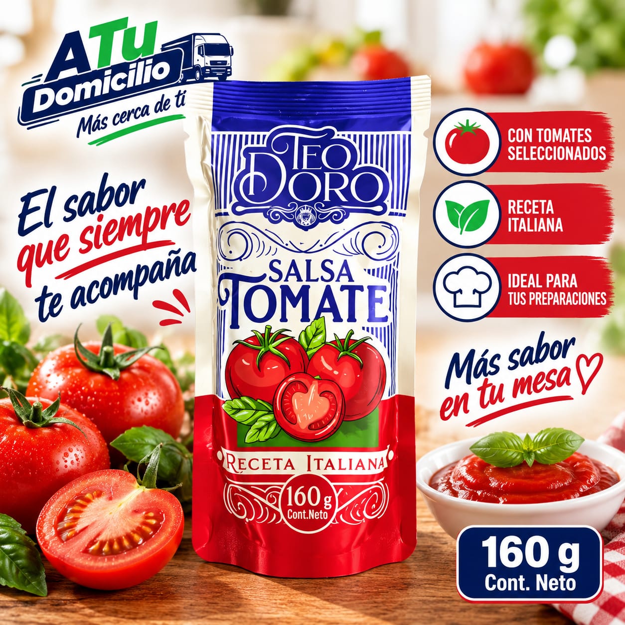 Salsa de Tomate Teodoro 160g