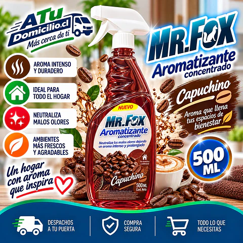 Aromatizante Concentrado Capuchino Mr. Fox 500 ml