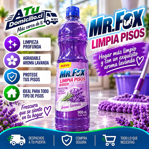 Limpia Pisos Lavanda Mr. Fox 900 ml