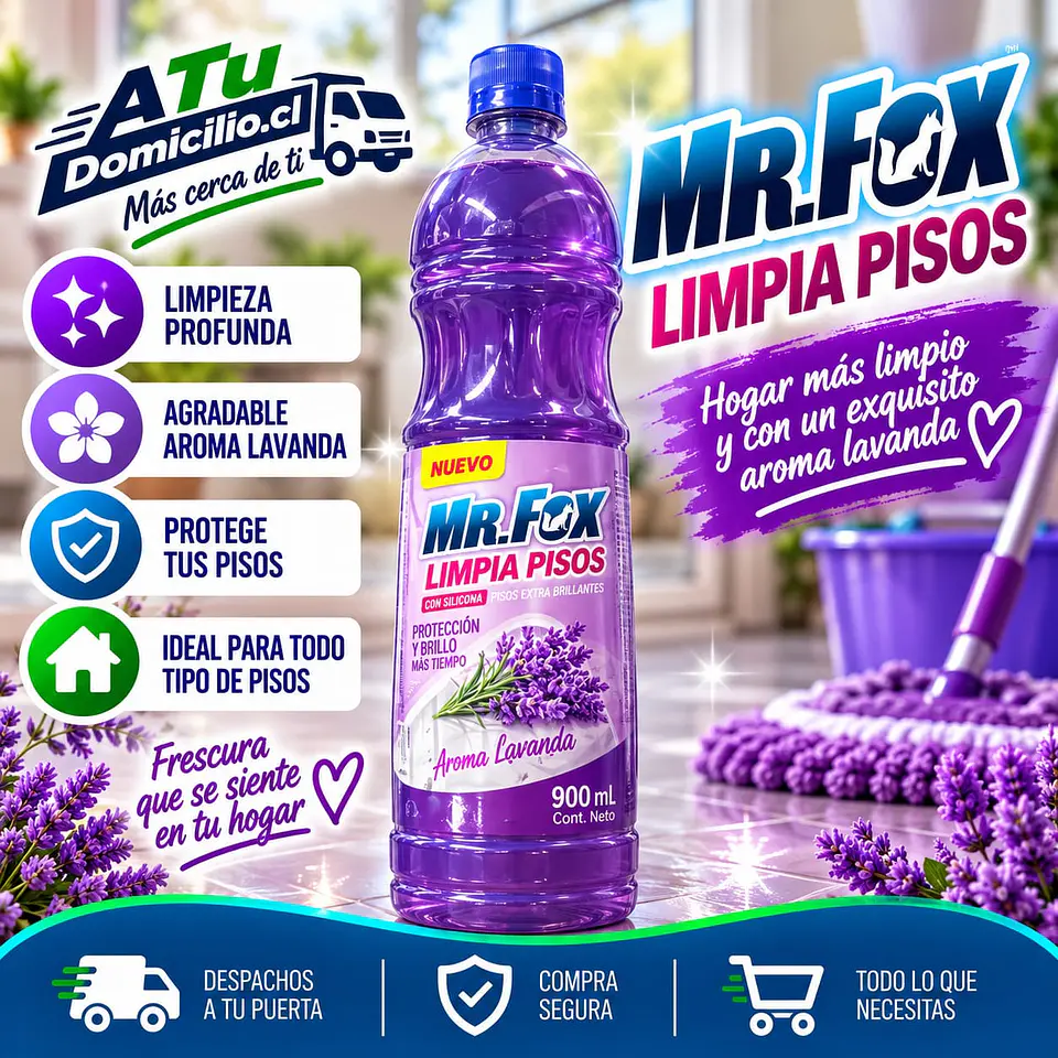 Limpia Pisos Lavanda Mr. Fox 900 ml 1