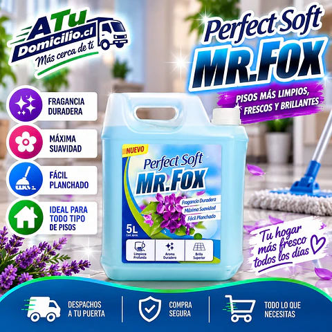 Limpia Pisos Perfect Soft Duradero Mr. Fox 5 L
