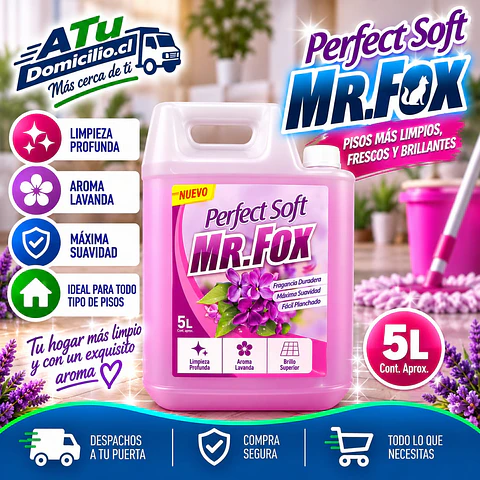 Limpia Pisos Perfect Soft Lavanda Mr. Fox 5 L