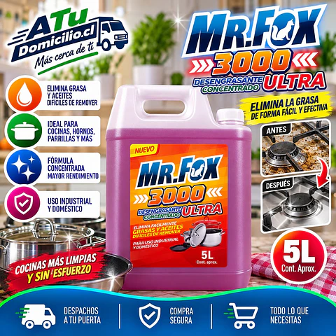 Desengrasante Concentrado 3000 Ultra Mr. Fox 5 L