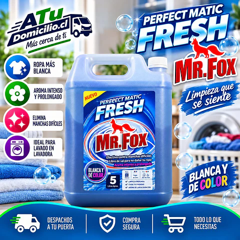 Detergente Líquido Fresh Mr. Fox 5 L