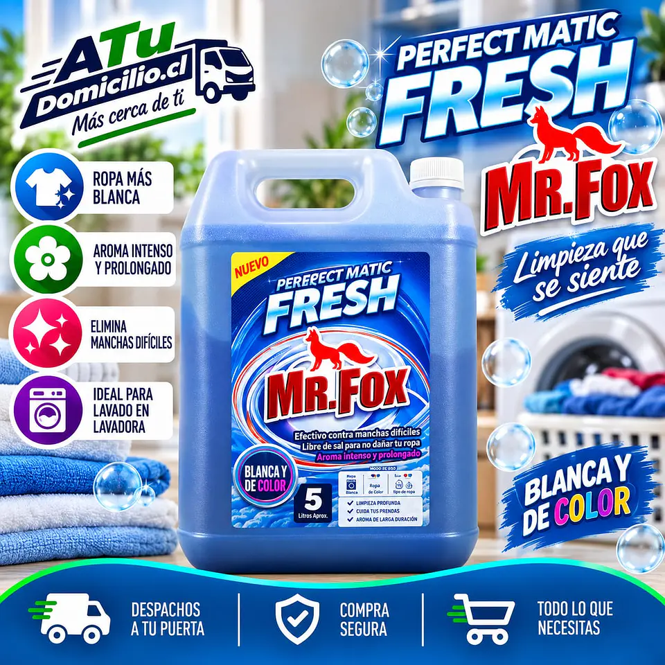 Detergente Líquido Fresh Mr. Fox 5 L 1