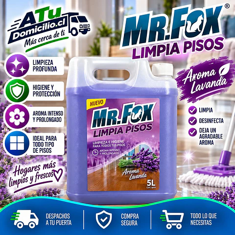 Limpia Pisos Lavanda Mr. Fox 5 L
