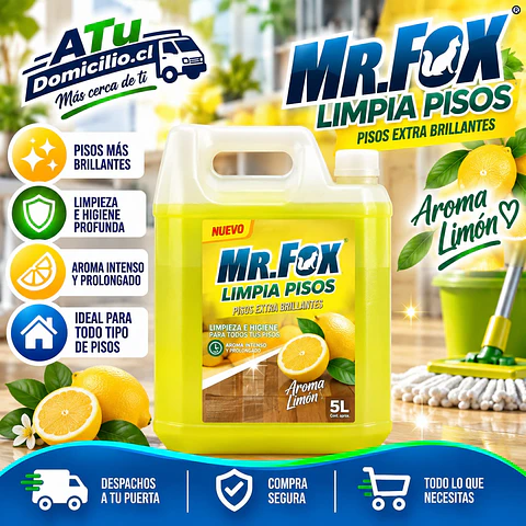 Limpia Pisos Limón Mr. Fox 5 L