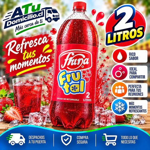 Bebida Frutal Fruna desechable 2 L