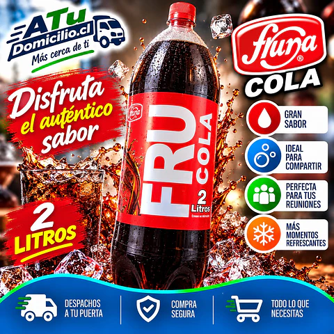 Bebida Fru Cola Fruna desechable 2 L