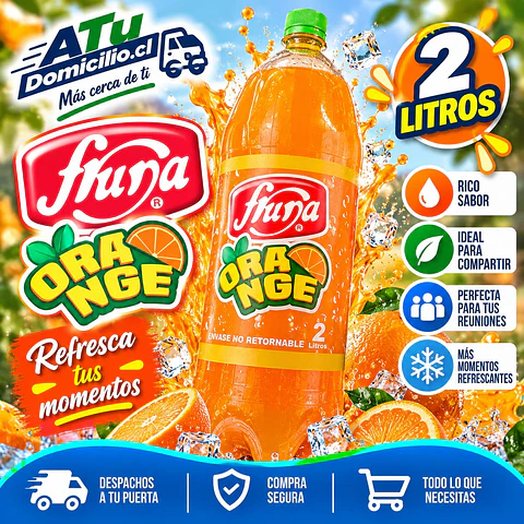 Bebida Orange Fruna desechable 2 L