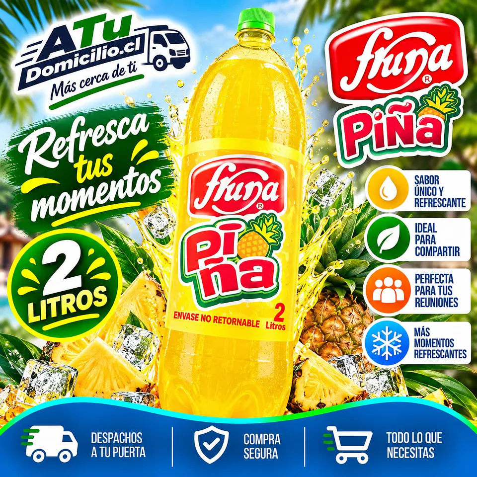 Bebida Piña Fruna desechable 2 L 1
