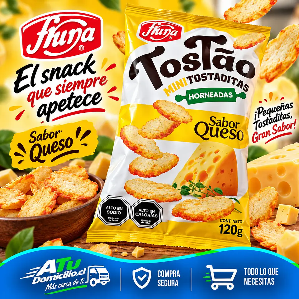 Tostao Mini Tostaditas Sabor Queso 120 g 1