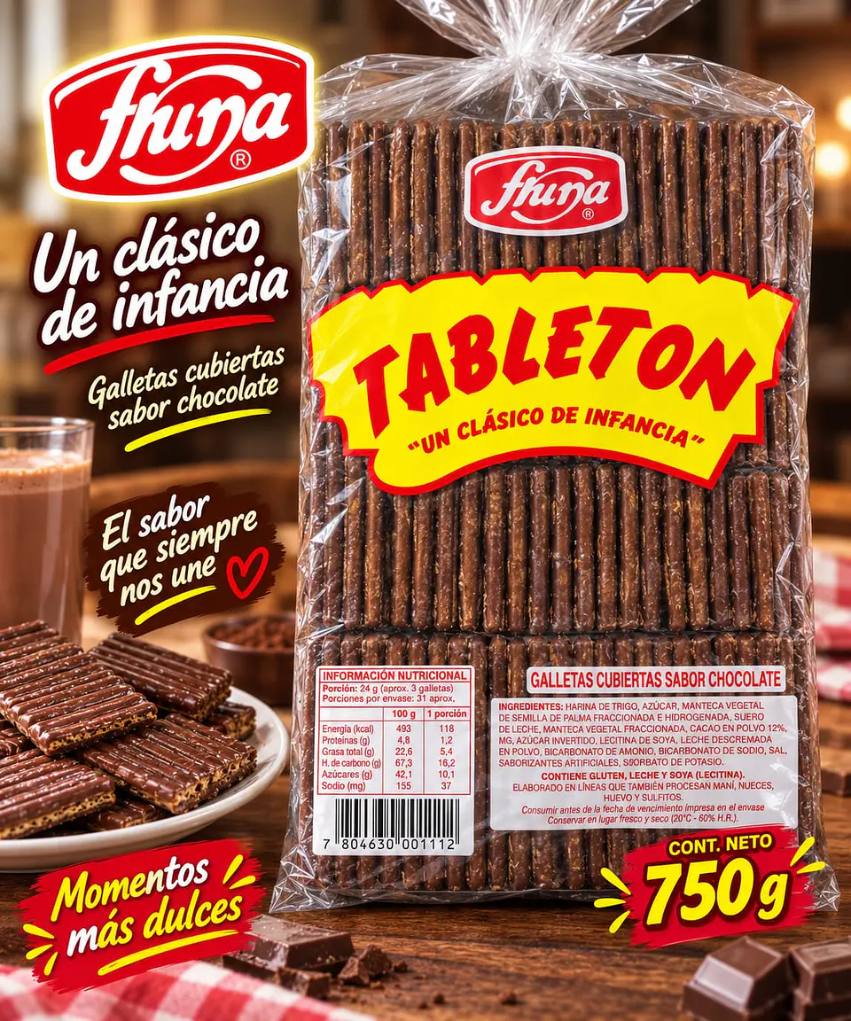 Galletas Tabletón Fruna 750 g 1
