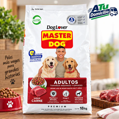 Alimento Perro Master Dog adulto carne 18kg
