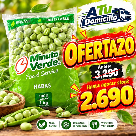 Habas Minuto Verde 1kg