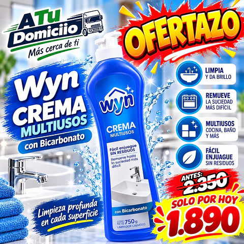 Limpiador Crema Wyn 750 g