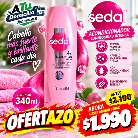 Acondicionador Sedal Luminous UV 340ml
