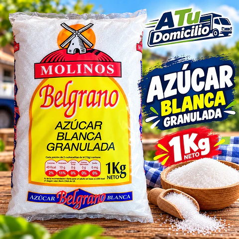 Azúcar blanca Granulada Belgrano 1kg