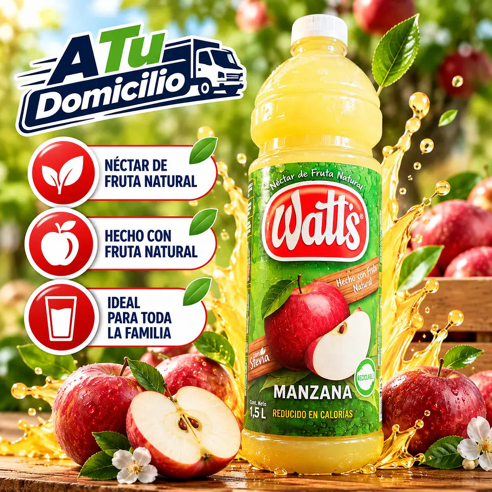 Néctar Watts Manzana 1,5 L 1