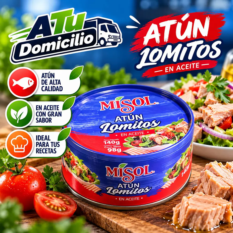 Atún Lomintos en Aceite Misol 140 g 1
