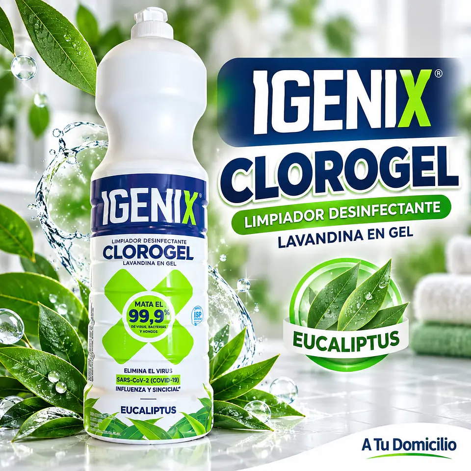 Cloro Gel Eucaliptus Igenix Botella 900 ml 1