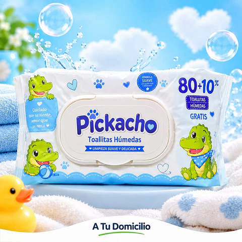   Toallitas Húmedas Pickacho 90 un 