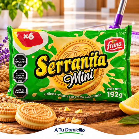 Galleta mini Serranita Fruna - pack de 6 paquetes mini (4 galletas cada paquete)